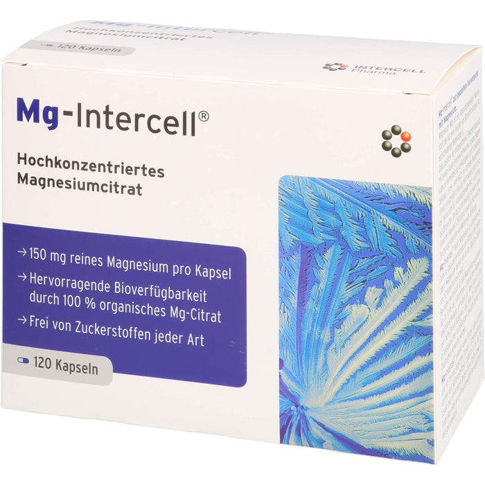 Mg-Intercell hochkonzentriertes Magnesiumcitrat Kapseln, 120 St. Kapseln