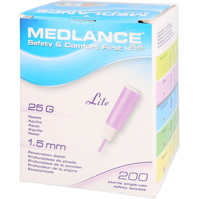 MEDLANCE PLUS Lite Sicherheitslanzetten 25 G, 200 pcs. Pack