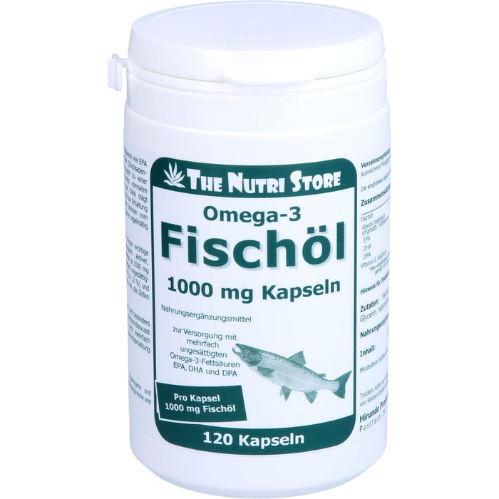 The Nutri Store Omega-3 Fischöl 100 mg Kapseln, 120 pcs. Capsules