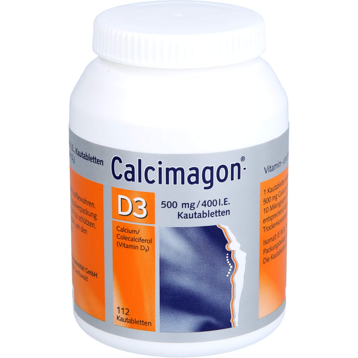 Calcimagon D3 500 mg / 400 I.E. Kautabletten, 112 pcs. Tablets