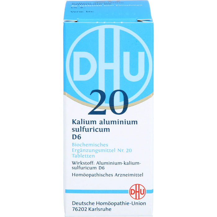 DHU Schüßler-Salz Nr. 20 Kalium aluminium sulfuricum D6 Tabletten, 80 St. Tabletten