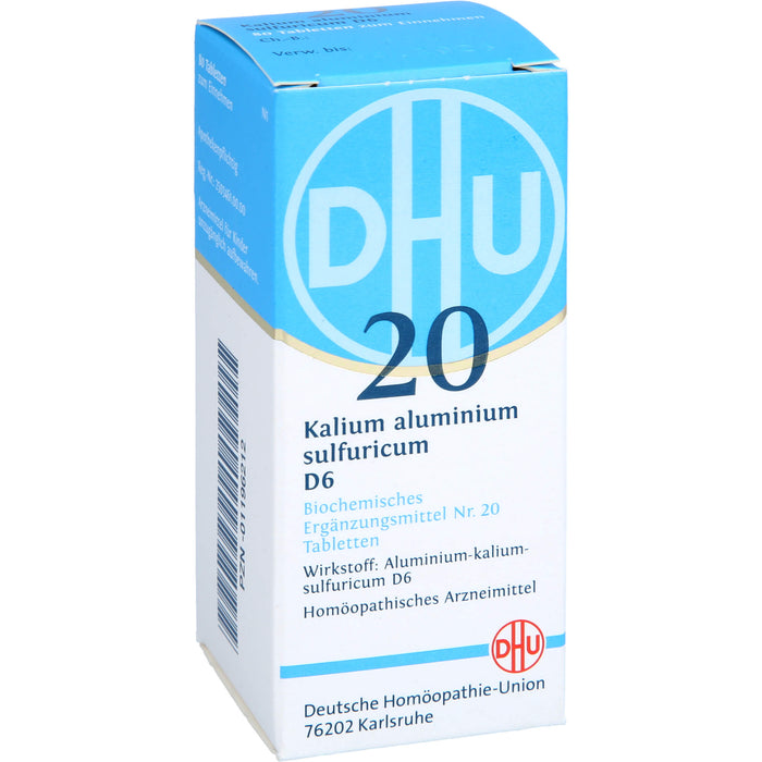 DHU Schüßler-Salz Nr. 20 Kalium aluminium sulfuricum D6 Tabletten, 80 St. Tabletten