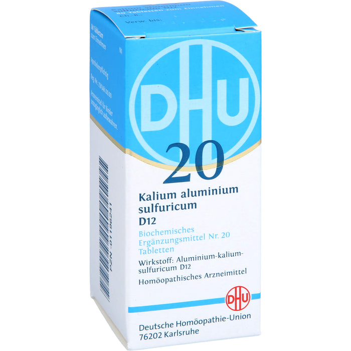 DHU Schüßler-Salz Nr. 20 Kalium aluminium sulfuricum D12 Tabletten, 80 pcs. Tablets