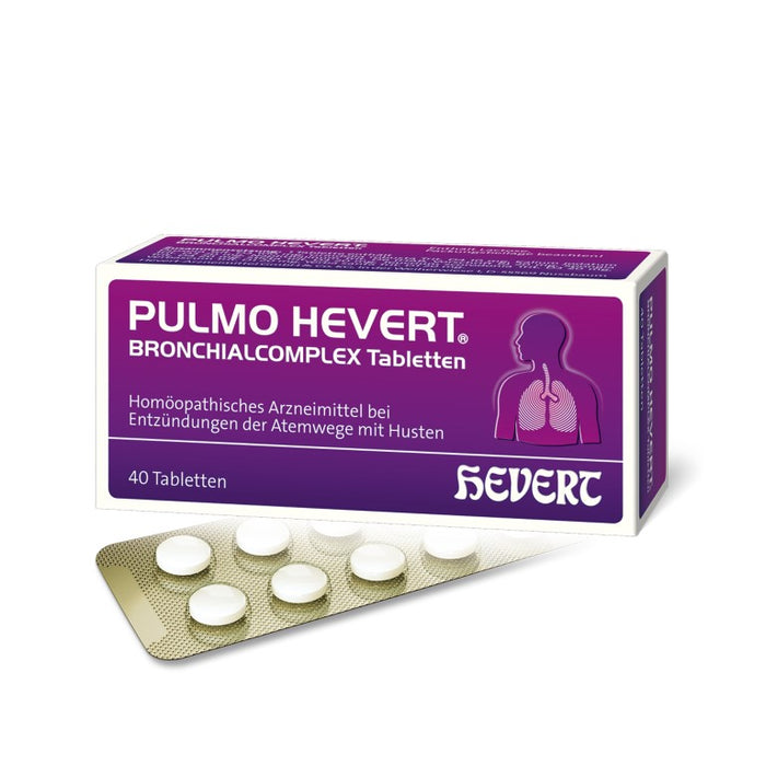 Pulmo Hevert Bronchialcomplex bei Entzündungen der Atemwege mit Husten, 40 St. Tabletten