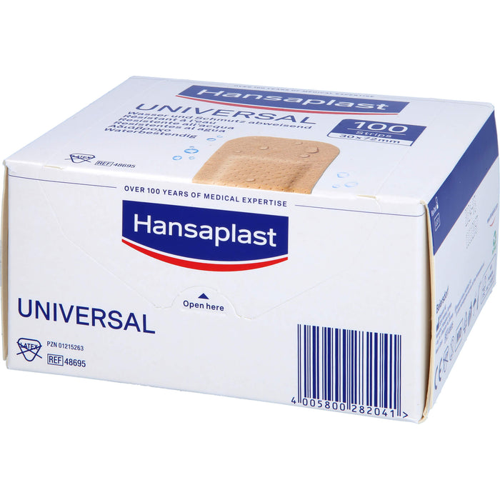 Hansaplast Universal wasserabweisende Strips, 100 pc Pansement