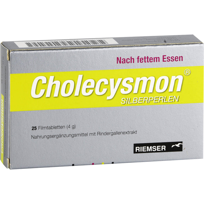 RIEMSER Cholecysmon Silberperlen Filmtabletten, 25 pcs. Tablets