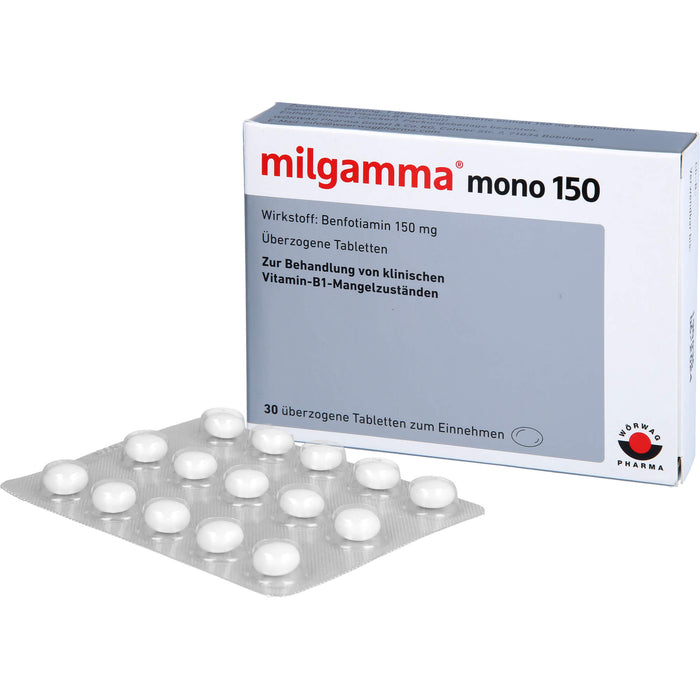 milgamma mono 150 Tabletten bei Vitamin-B1-Mangelzuständen, 30 pc Tablettes