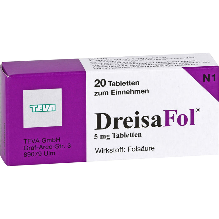 DreisaFol 5 mg Tabletten, 20 St TAB