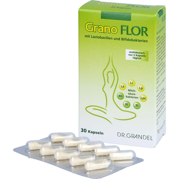 DR. GRANDEL Grano Flor Kapseln mit Milchsäurebakterien, 30 pc Capsules