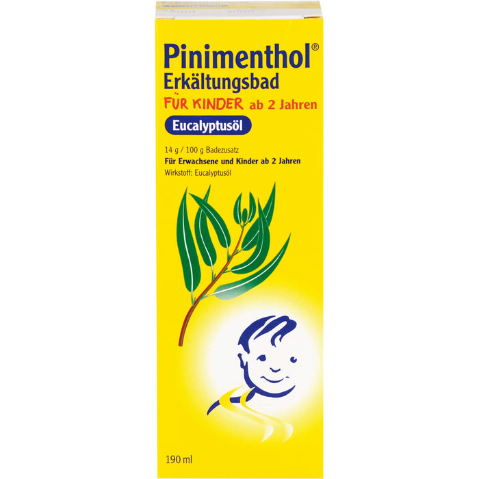 Pinimenthol Eucalyptusöl Erkältungsbad für Kinder ab 2, 190 ml Badezusatz