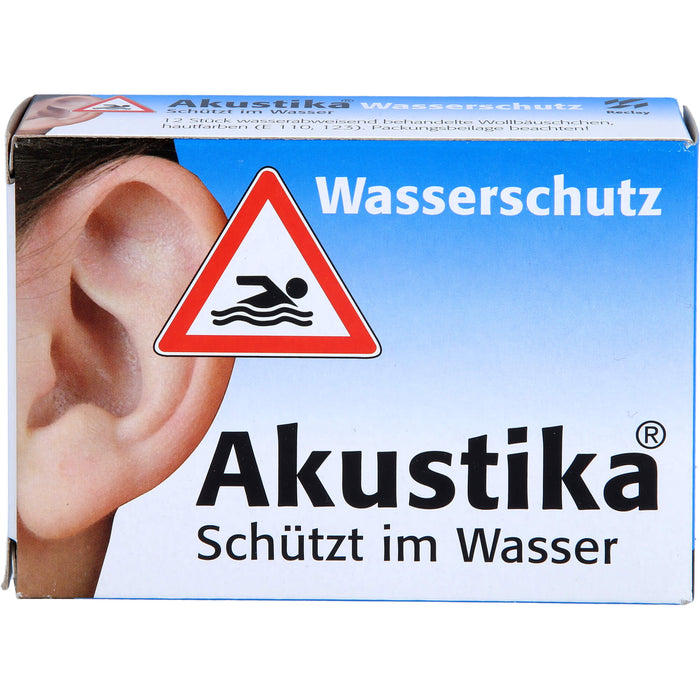 Akustika Wasserschutz Ohrschutz Wollebäuschchen, 1 pcs. Pack