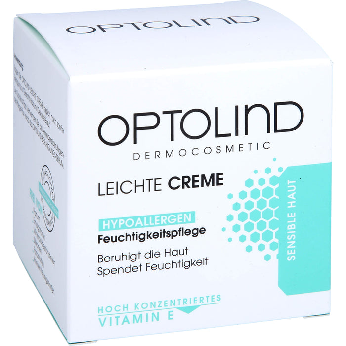 Optolind leichte Creme Feuchtigkeitscreme hypoallergen beruhigt die Haut und spendet Feuchtigkeit, 50 ml Crème