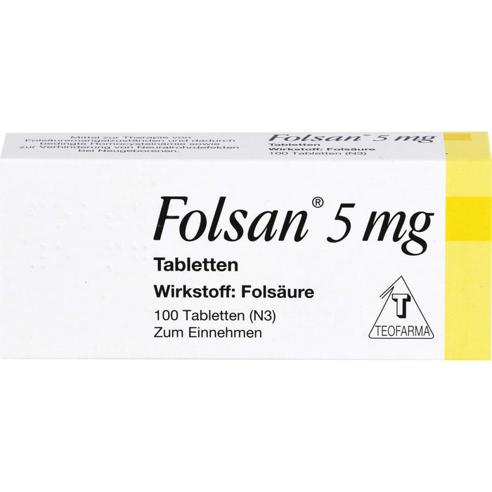 Folsan 5 mg Tabletten, 100 pc Tablettes