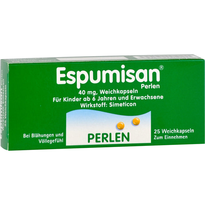 Espumisan Perlen, 40 mg, Weichkapseln, 25 St WKA