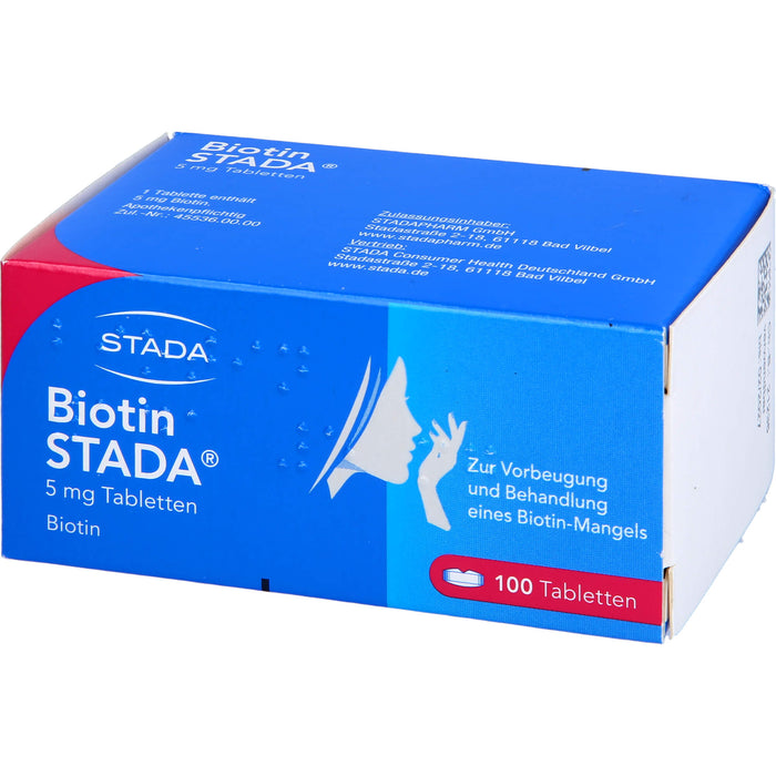 Biotin STADA 5 mg Tabletten, 100 pc Tablettes