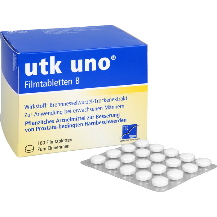 utk uno Filmtabletten zur Besserung von Prostata-bedingten Harnbeschwerden, 180 pc Tablettes