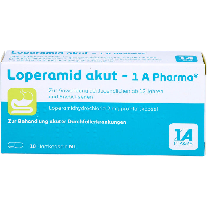 Loperamid akut - 1 A Pharma Hartkapseln, 10 pcs. Capsules