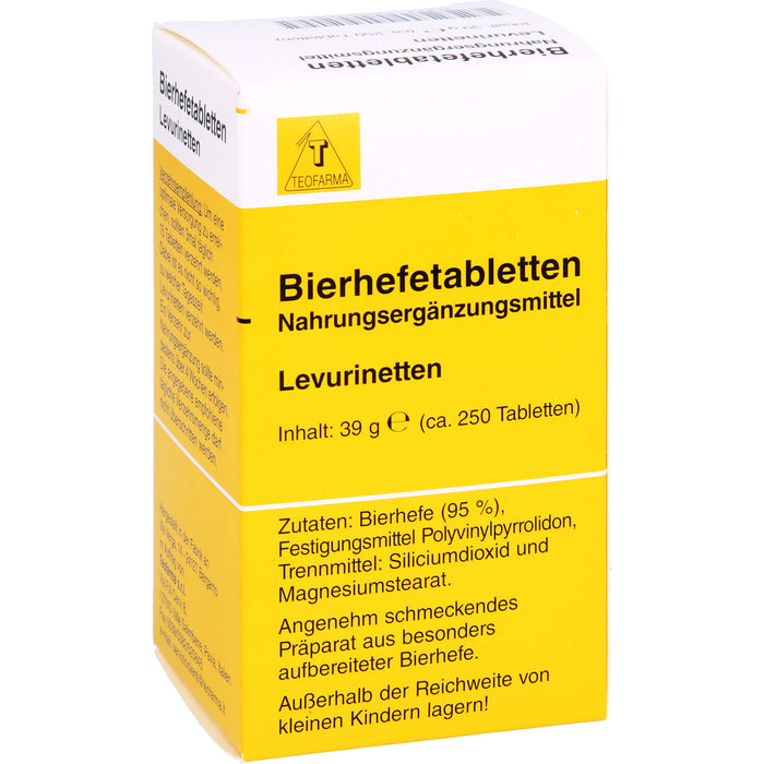 Teofarma Bierhefetabletten Leuvrinetten, 250 pcs. Tablets