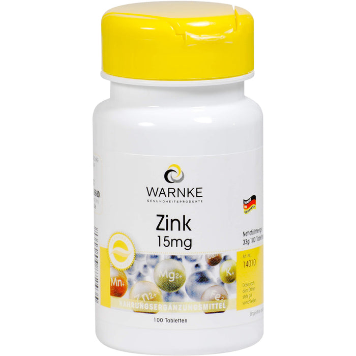 WARNKE Zink 15 mg Tabletten, 100 pcs. Tablets