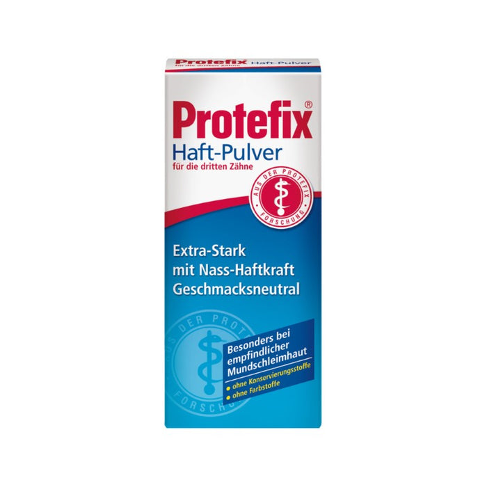 Protefix Haft-Pulver für Voll- und Teilprothesen bei empfindlicher Mundschleimhaut, 50 g Poudre