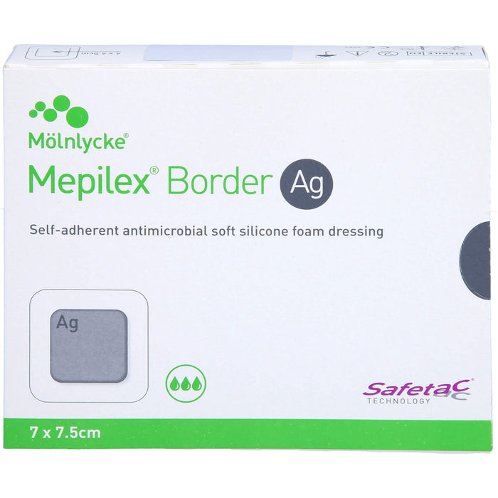 Mepilex Border Ag Schaumverband 7 x 7,5 cm, 5 pc pansement