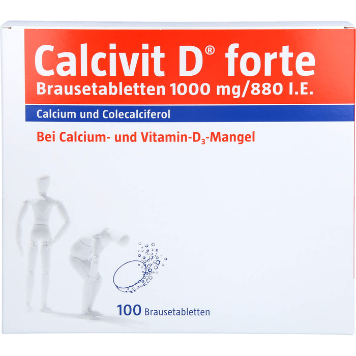 Calcivit D forte Brausetabletten 1000 mg/880 I.E., 100 pc Tablettes