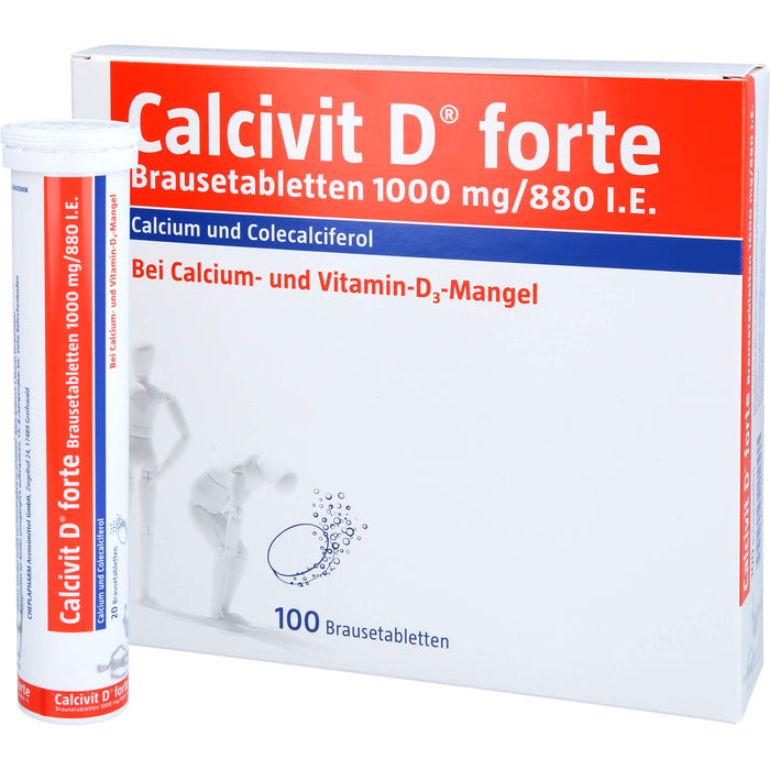 Calcivit D forte Brausetabletten 1000 mg/880 I.E., 100 St. Tabletten