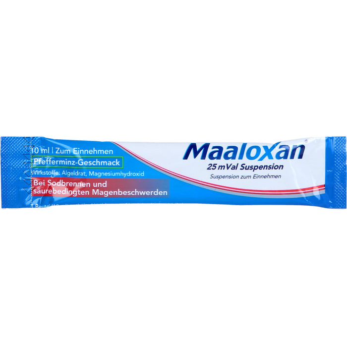 Maaloxan 25 mVal Suspension Pfefferminz bei Sodbrennen, 20 pcs. Sachets