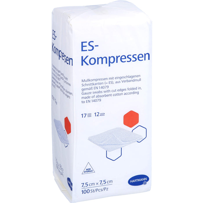 HARTMANN ES-Kompressen unsteril 12fach 7,5 x 7,5 cm, 100 pc Compresses