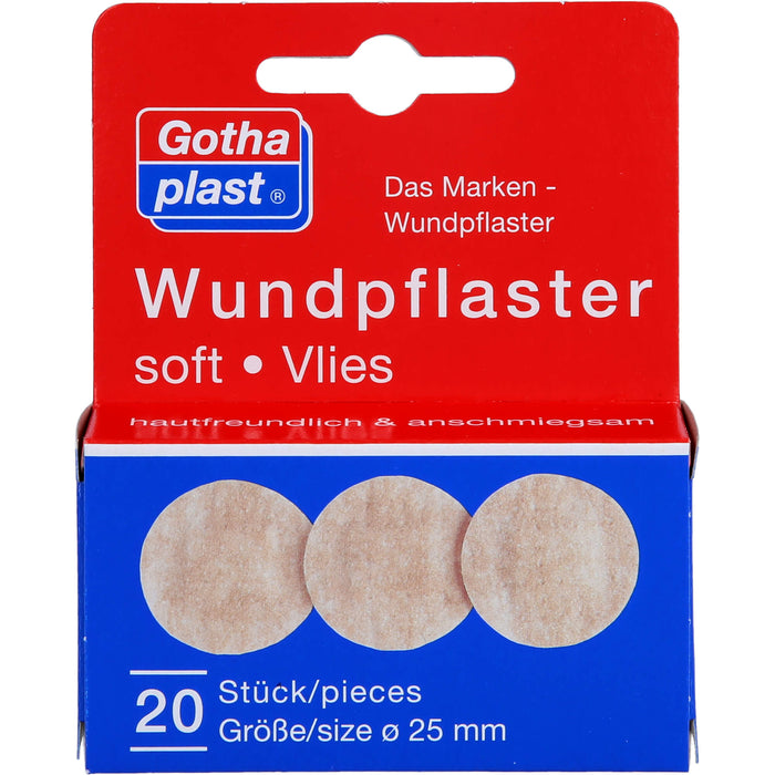 Gothaplast Wundpflaster soft Vlies Ø 25 mm, 20 pc Pansement