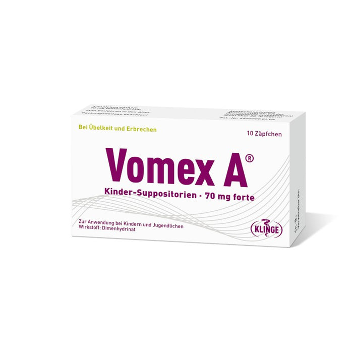 Vomex A Kinder-Suppositorien 70 mg forte, 10 pc Suppositoires