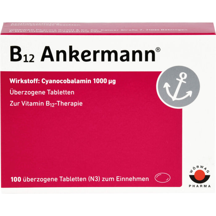 B12 Ankermann überzogene Tabletten, 100 pc Tablettes