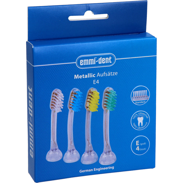 emmi-dent E4 Ersatzaufsätze für Ultraschallzahnbürste, 4 pcs. Toothbrush