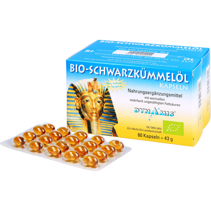 DYNAMIS Bio Schwarzkümmelöl ägyptisch Kapseln, 120 pc Capsules