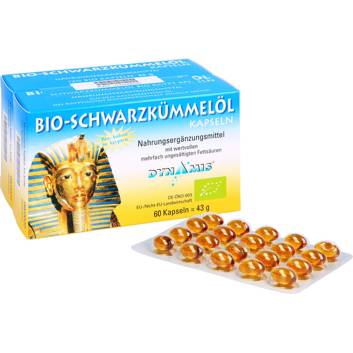 DYNAMIS Bio Schwarzkümmelöl ägyptisch Kapseln, 120 pcs. Capsules