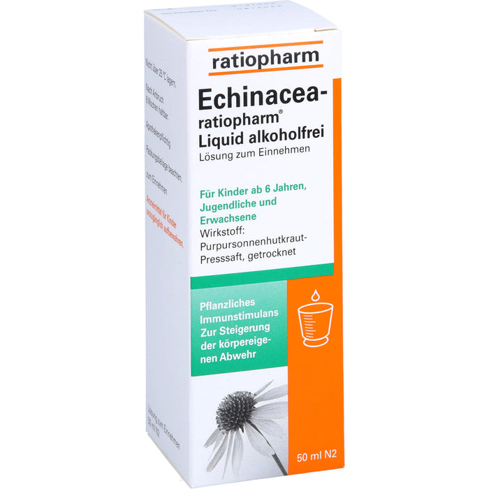 Echinacea-ratiopharm Liquid alkoholfrei, 50 ml Solution