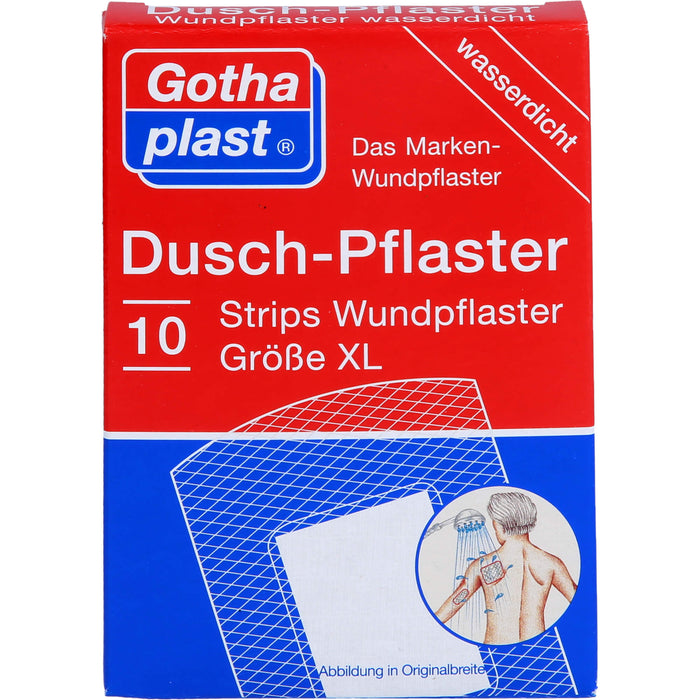 Gothaplast Duschpflaster Strips Wundpflaster Größe XL wasserdicht, 10 pcs. Patch