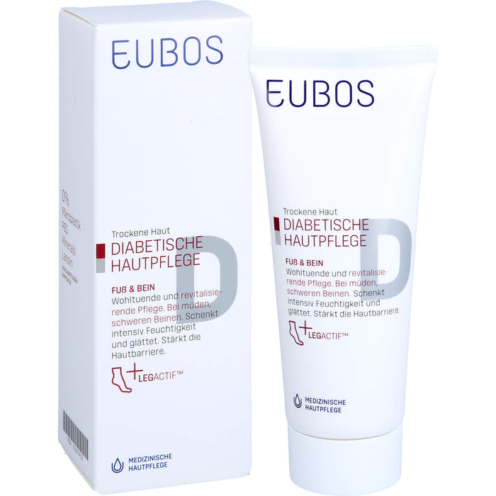 EUBOS Diabetische Hautpflege Fuß + Bein, 100 ml Crème