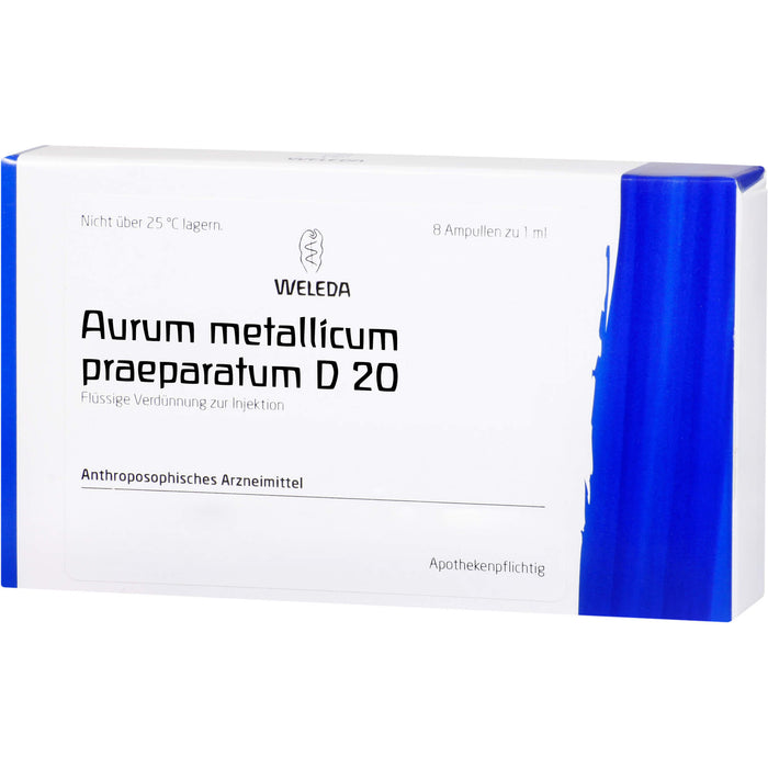 WELEDA Aurum metallicum praeparatum D20 flüssige Verdünnung, 8 St. Ampullen