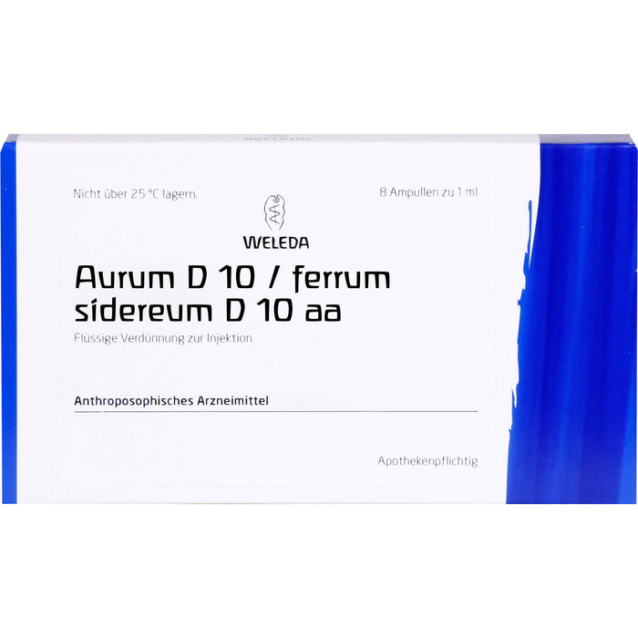 Aurum D10/Ferrum sidereum D10 Weleda Amp., 8X1 ml AMP