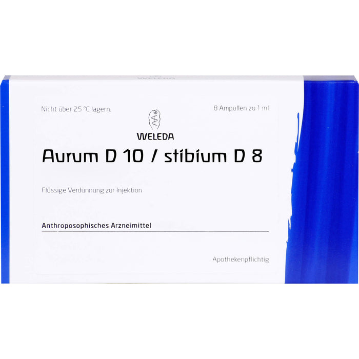 WELEDA Aurum D10/Stibium D8 flüssige Verdünnung, 8 pcs. Ampoules