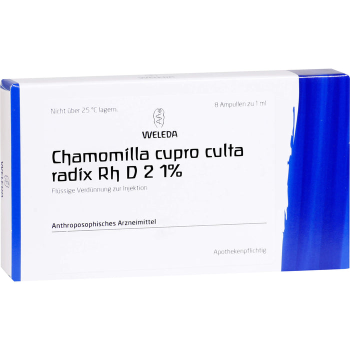 WELEDA Chamomilla Cupro culta, Radix Rh D2 flüssige Verdünnung, 8 pcs. Ampoules