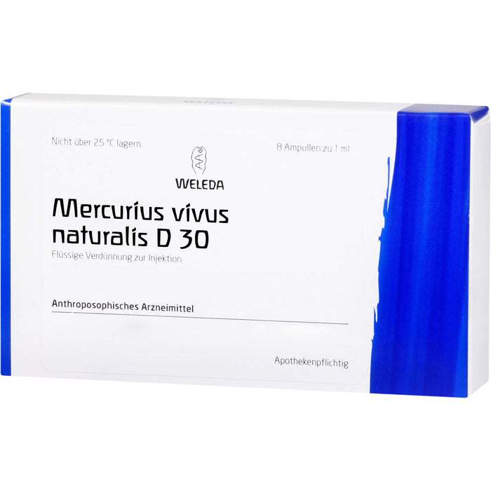 Mercurius vivus naturalis D30 Weleda Amp., 8X1 ml AMP