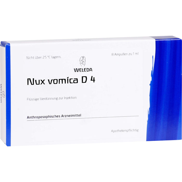 WELEDA Nux vomica D4 flüssige Verdünnung, 8 pc Ampoules