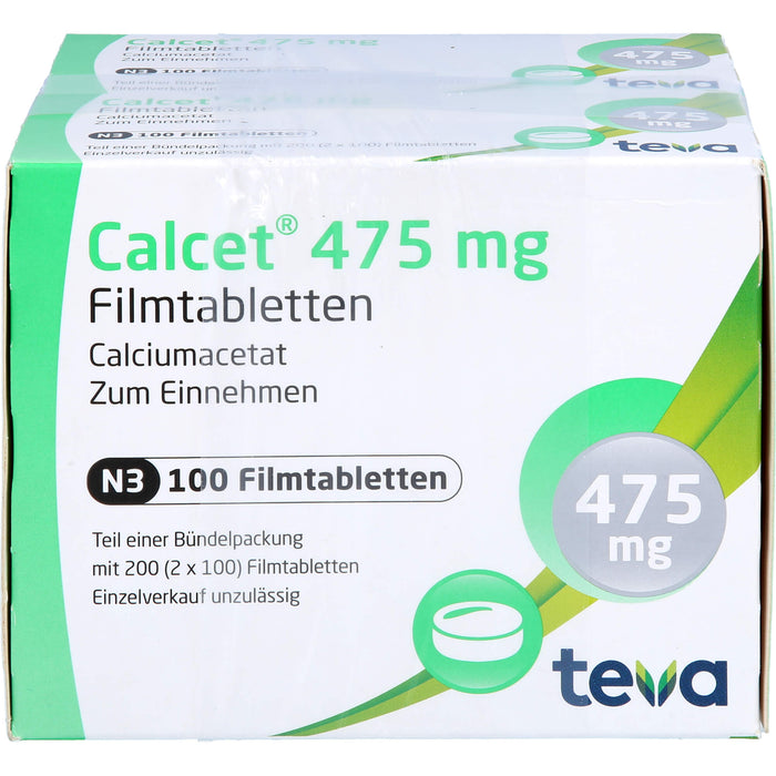 Calcet 475 mg Filmtabletten Phosphatbinder, 200 pc Tablettes