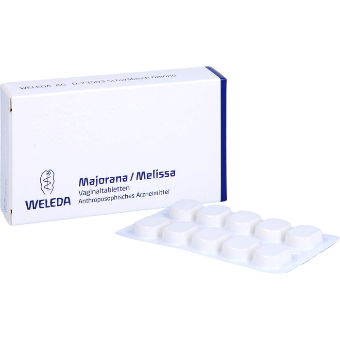 WELEDA Majorana / Melissa Vaginaltabletten, 10 pc Tablettes