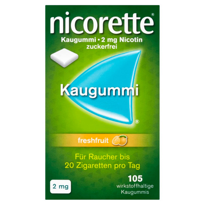 nicorette Kaugummi 2 mg Nicotin zuckerfrei freshfruit, 105 pcs. Chewing gum