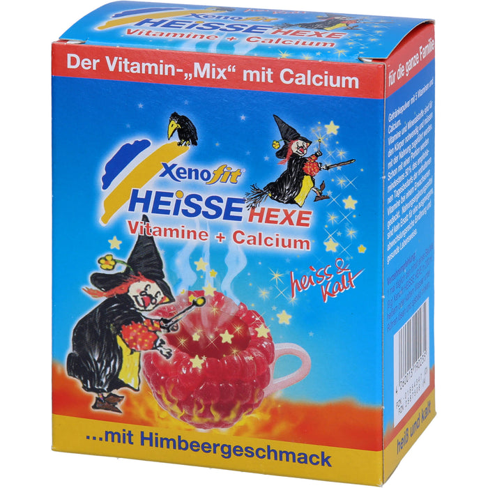 Xenofit Heiße Hexe Vitamine + Calcium Pulver mit Himbeergeschmack, 10 St. Beutel