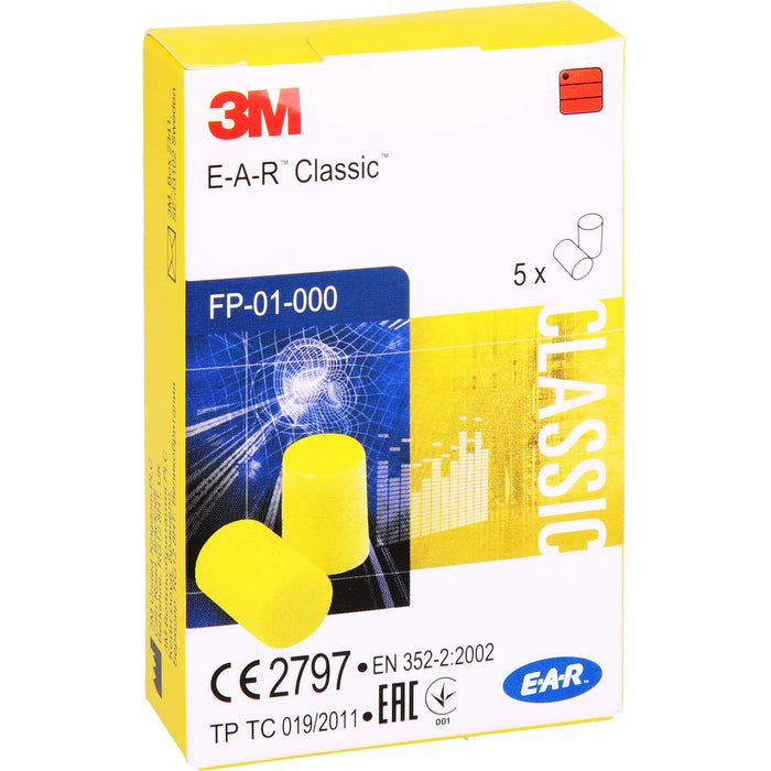 3M E-A-R Classic vorzuformende Gehörschutzstöpsel, 10 St. Ohrstöpsel