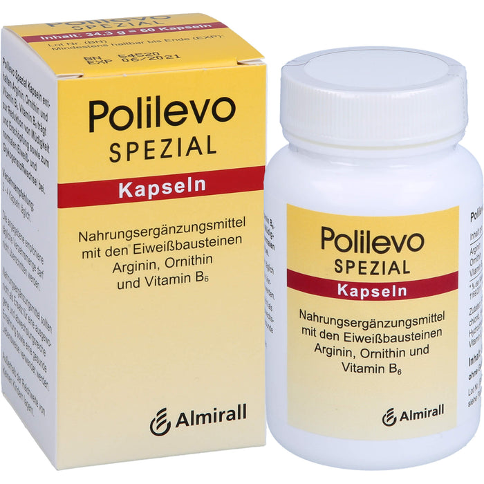 Polilevo spezial Kapseln mit Arginin, Ornithin und Vitamin B6, 60 pcs. Capsules